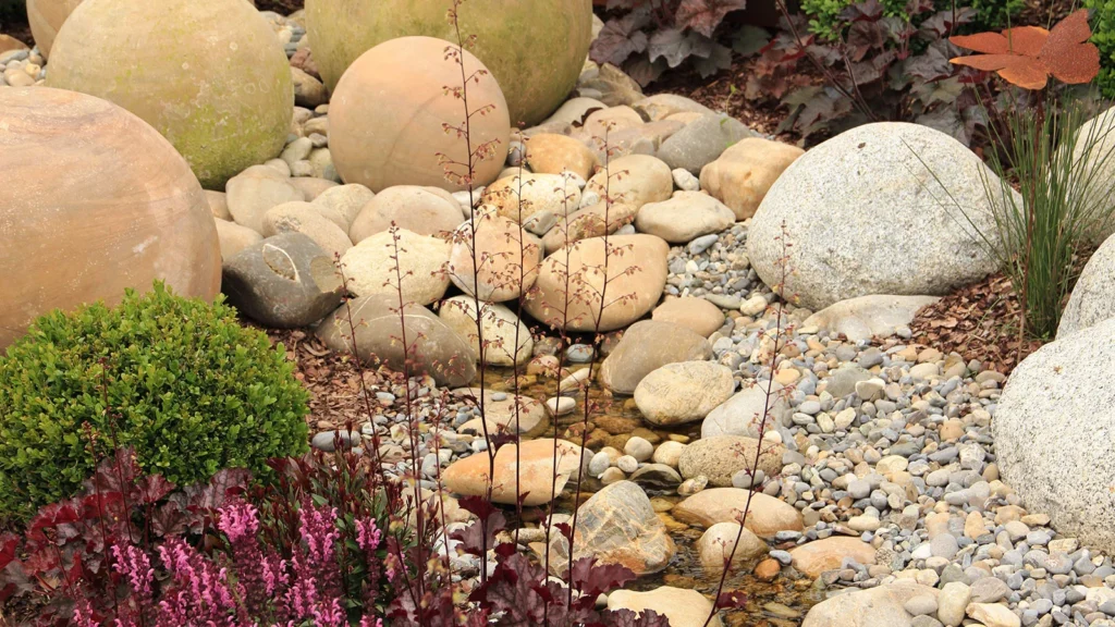 cleaning landscape rocks