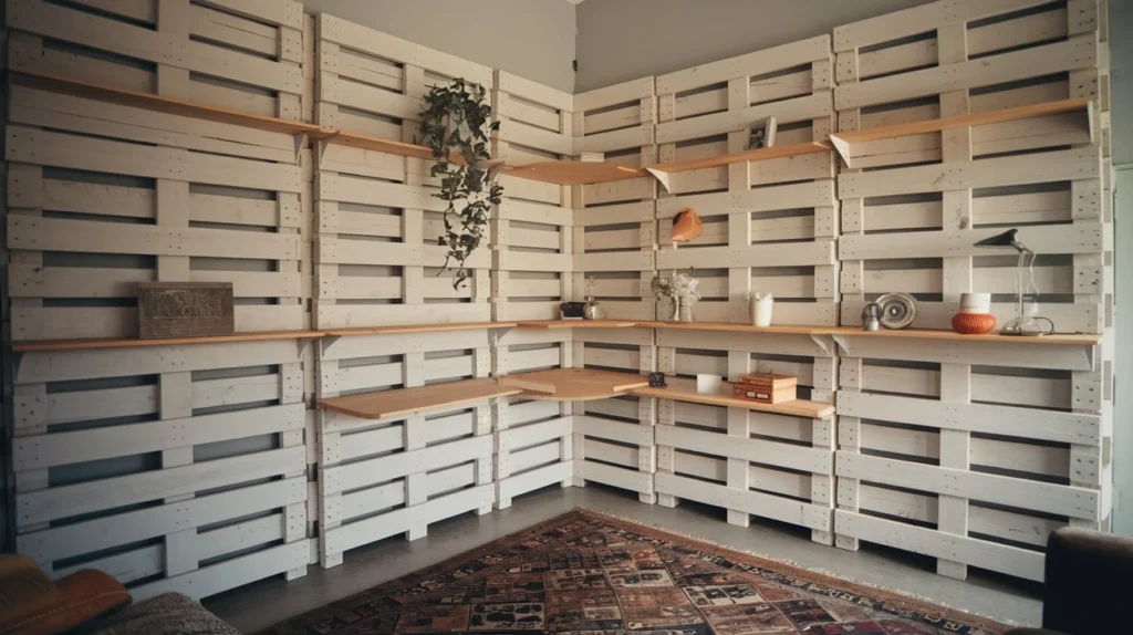 Creative Pallets Wall Design Ideas