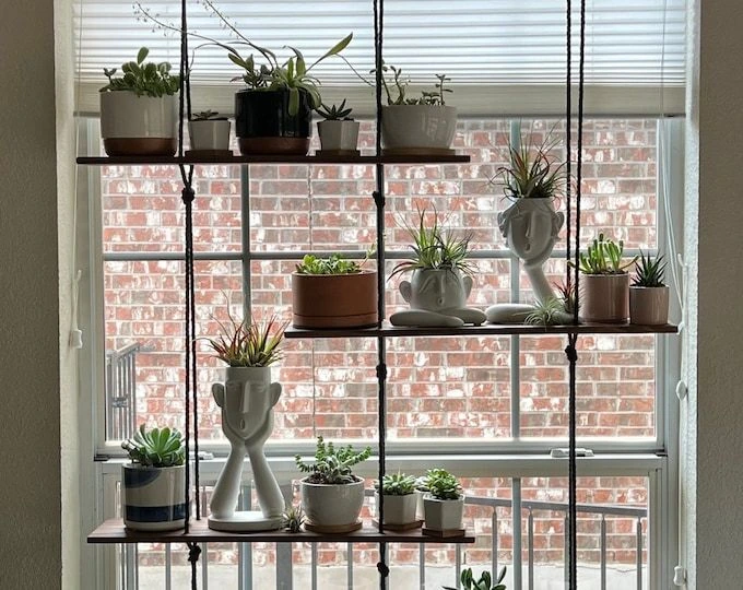 industrial-style window shelf