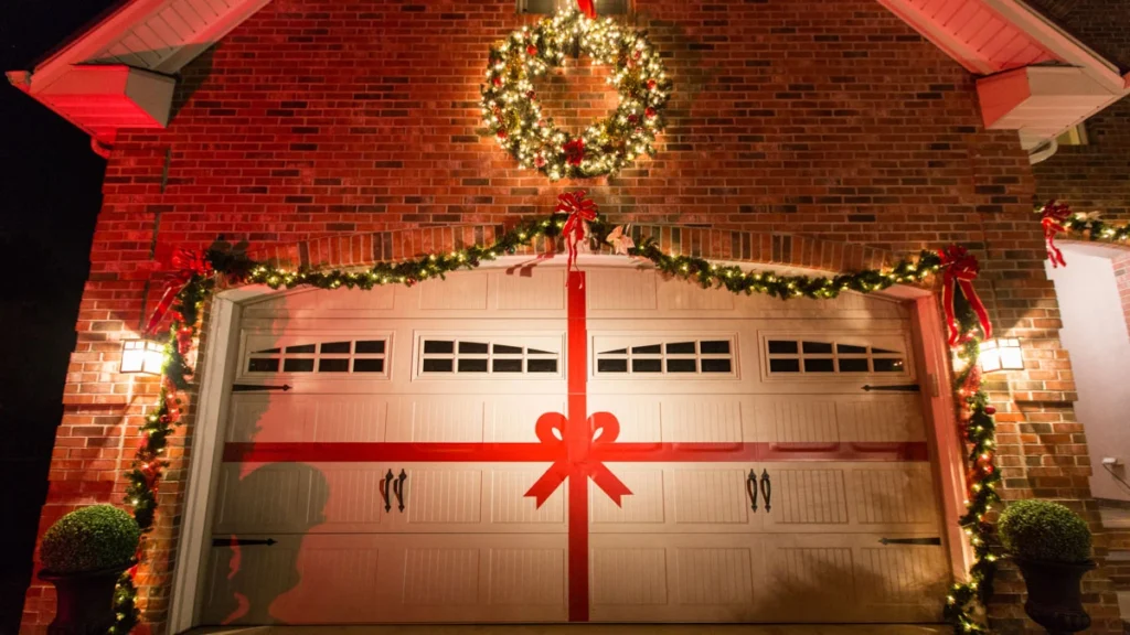 Simple and Elegant Christmas Garage Door Banners