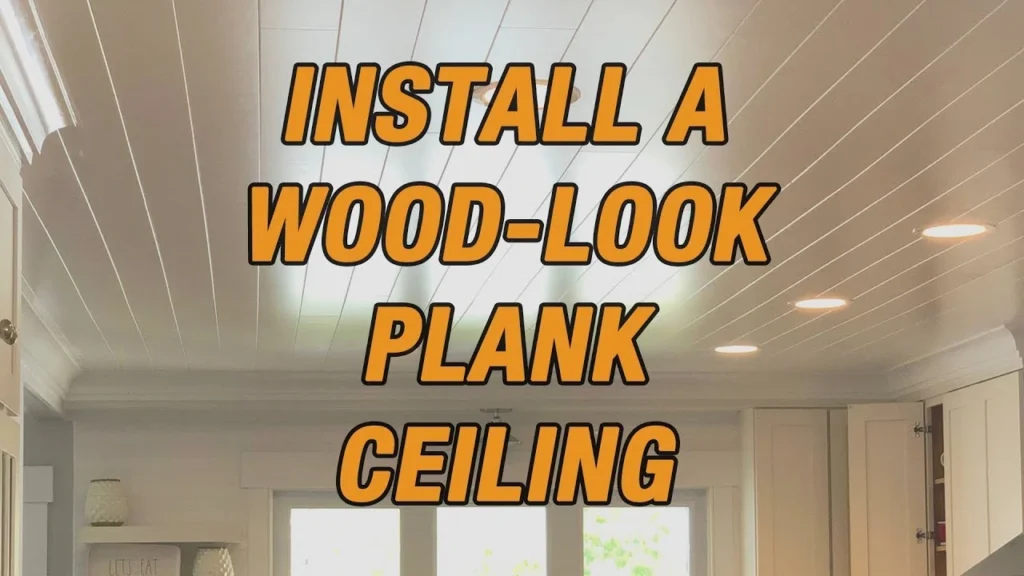 wood plank ceiling
